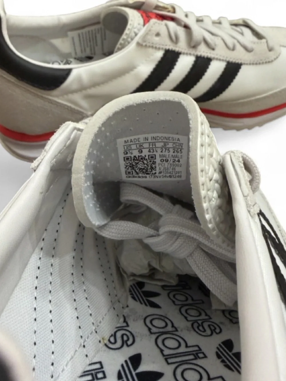 adidas SL 72 RS ‘Cloud White’ Sneakers Size US Men’s 9.5/ Women’s 10.5 (NEW)